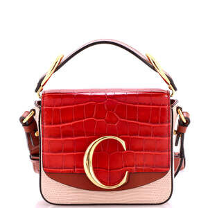 Chloe C Flap Bag Crocodile And Lizard #249371C58B